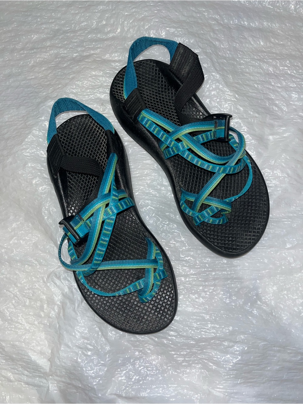 Chaco Women's Teal & Black Strappy Adventure Sandals